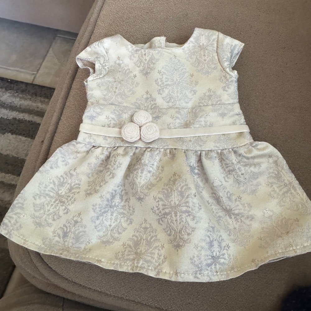 American Girl Doll Brocade Holiday Dress Gold RETIRED‎